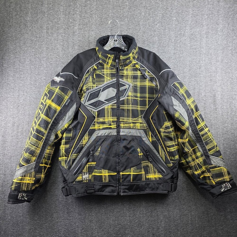 Castle X Switch Special Edition Jacket Mens Medium Black Plaid Racing Snowmobile